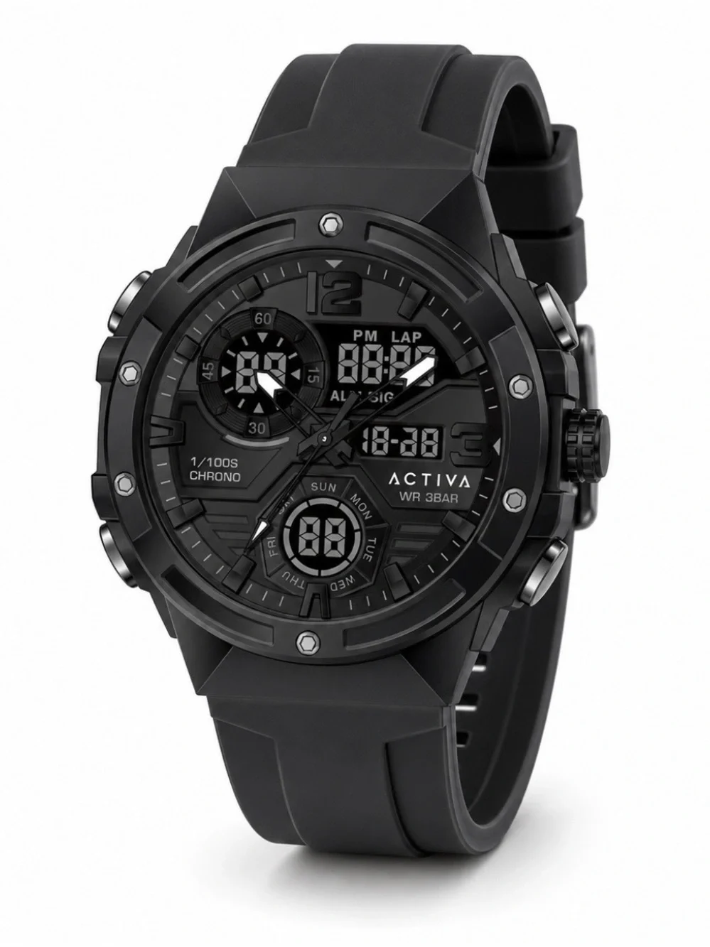Activa Virtux X Invicta Analog & Digital Men's Watch - 51mm. Black , new